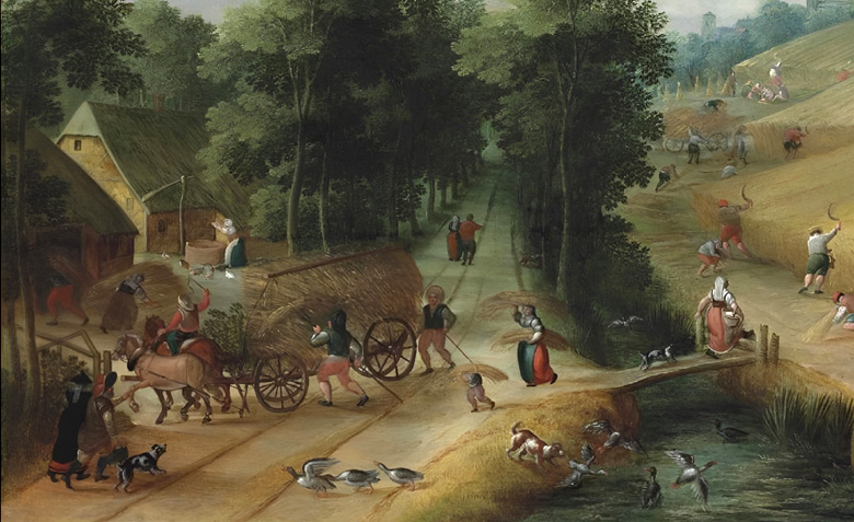 Zomer in het dorp. Abel Grimmer, 16de eeuw (Bron: artsy.net).